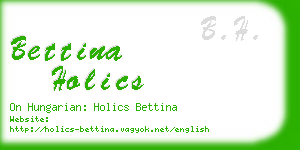 bettina holics business card